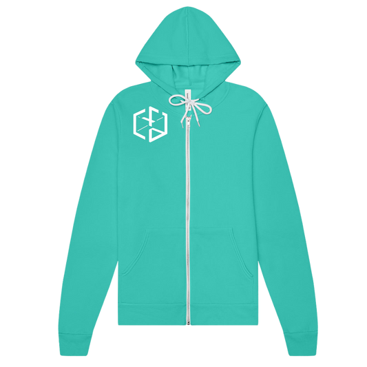 CrossFit Albuquerque- Zip Hoody Black/Turquoise