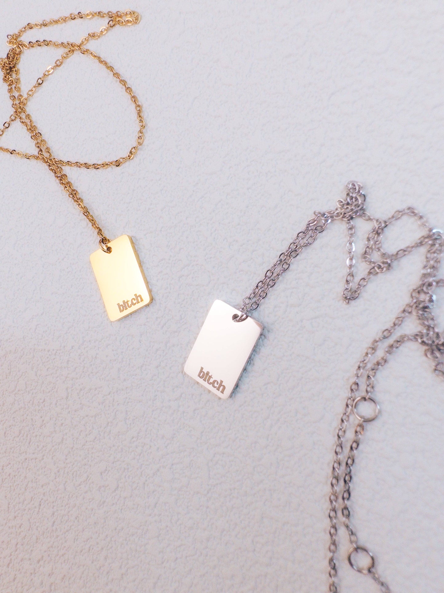 Bold Bitch Necklace: Silver