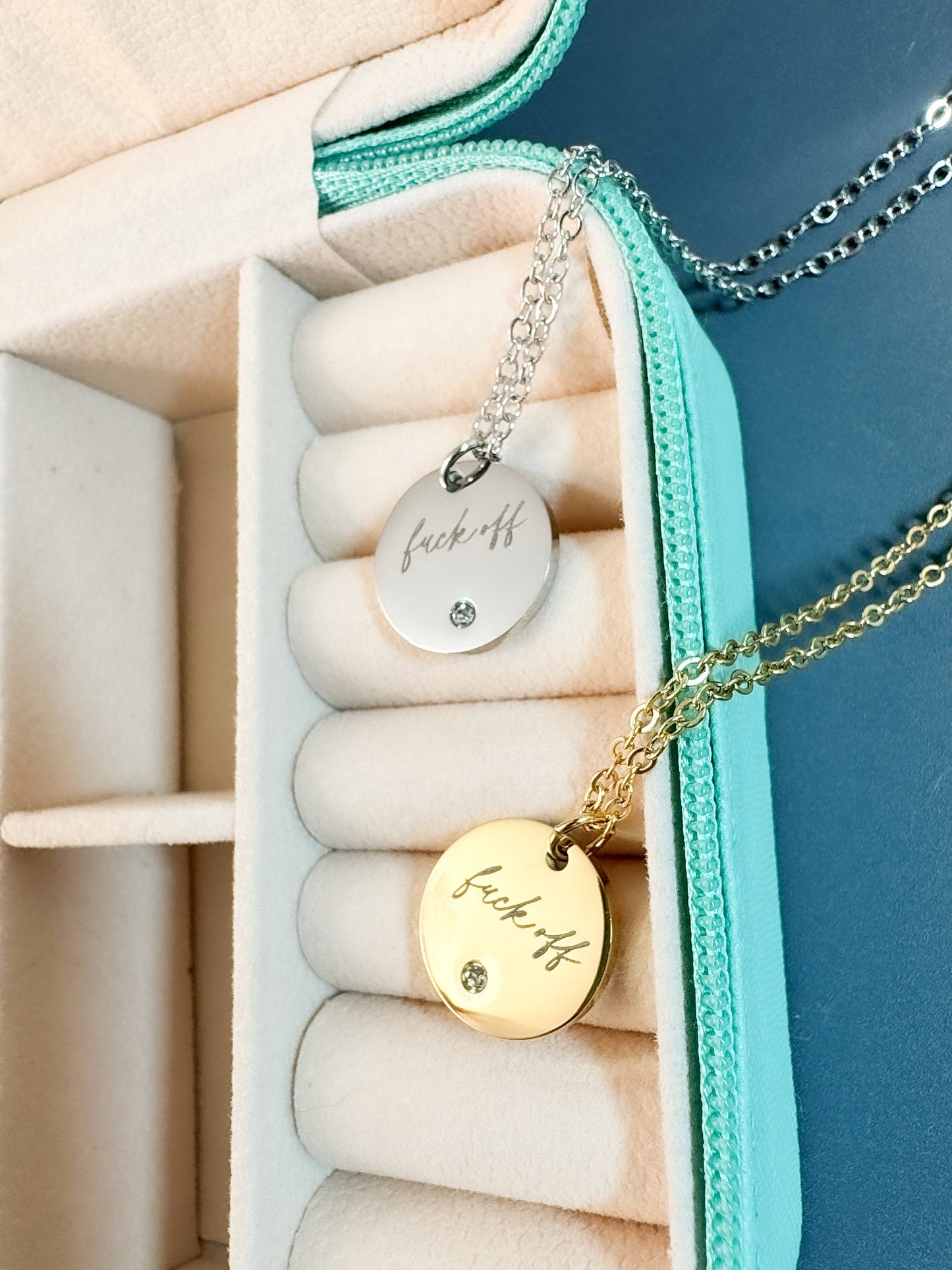 Delicate Fuck Off Necklace: Silver