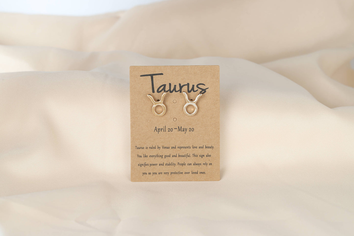 Dainty Gold Zodiac Earrings