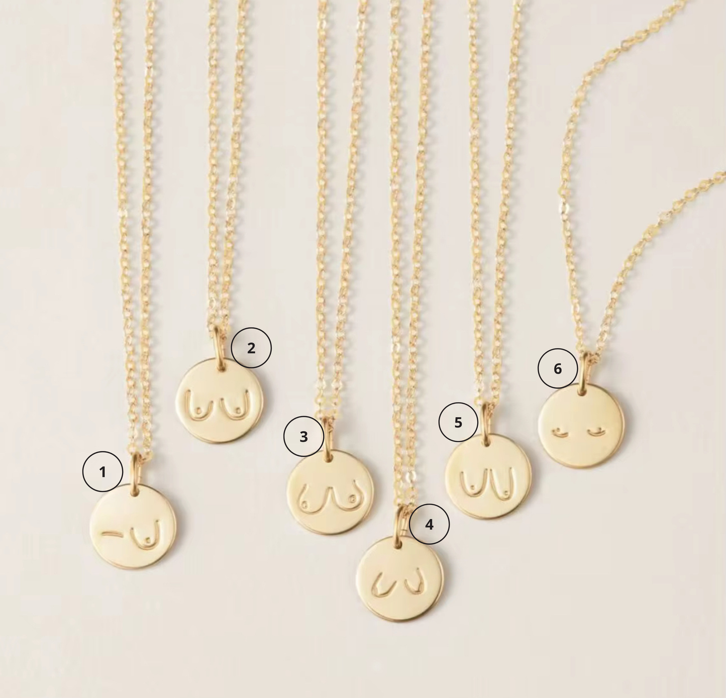 Boob Necklace: Style 1 / 18"