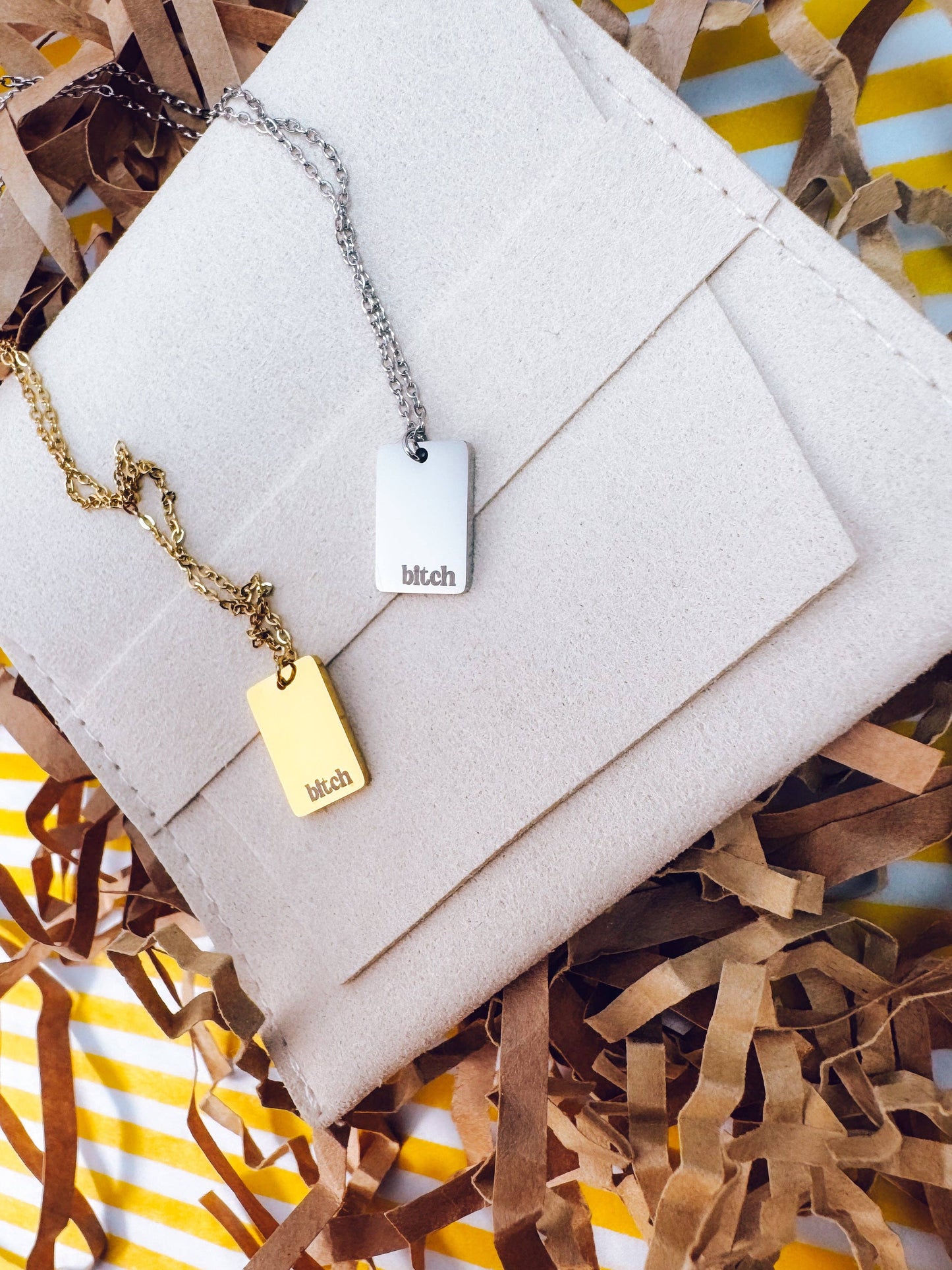 Bold Bitch Necklace: Silver