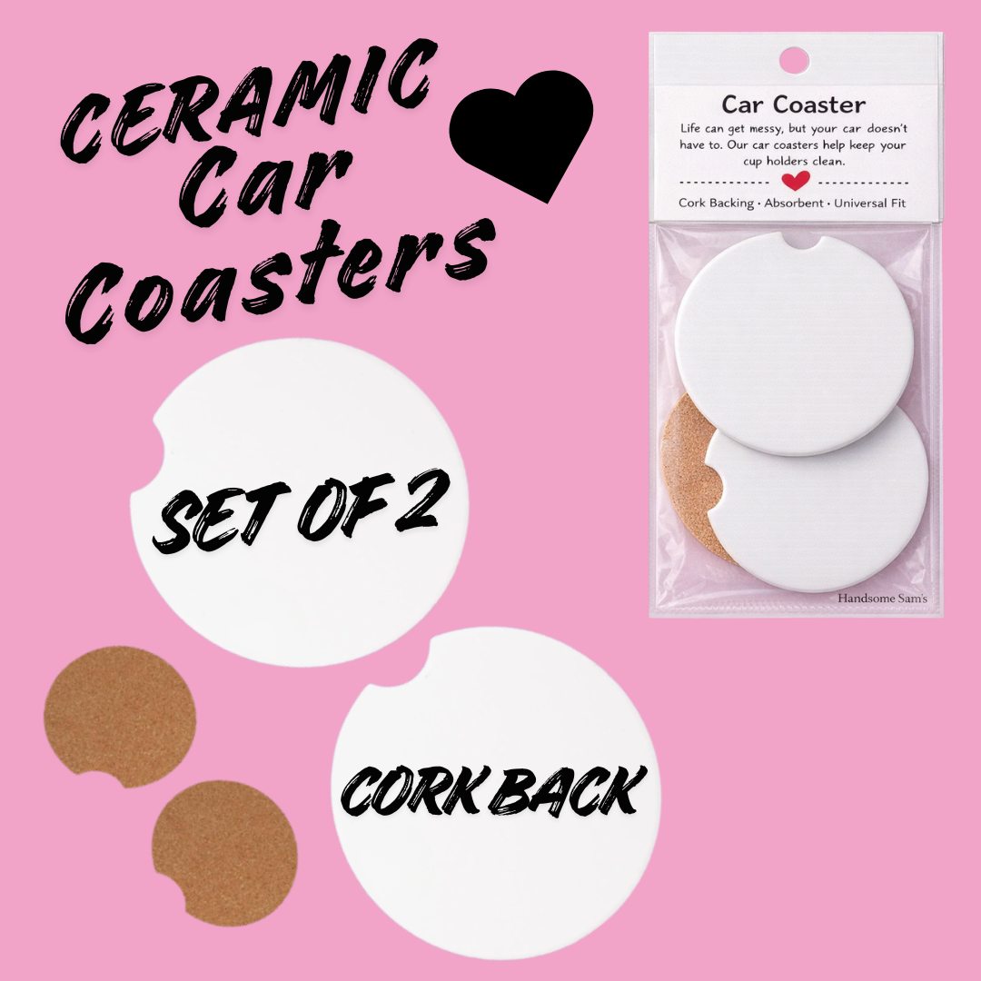 On My Way To... Ceramic Car Coasters Pack of 2