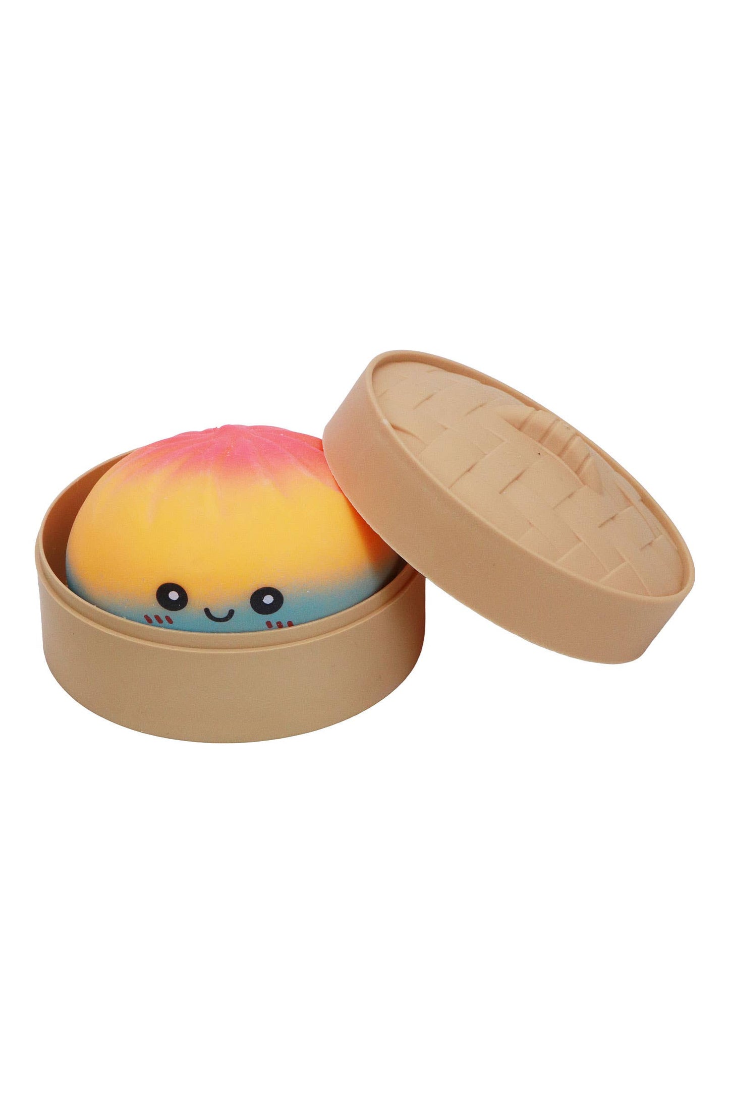Ombre Rainbow Bao Bun Squishy – Mystery Blind Box (Slime-Filled Dumpling Toy)