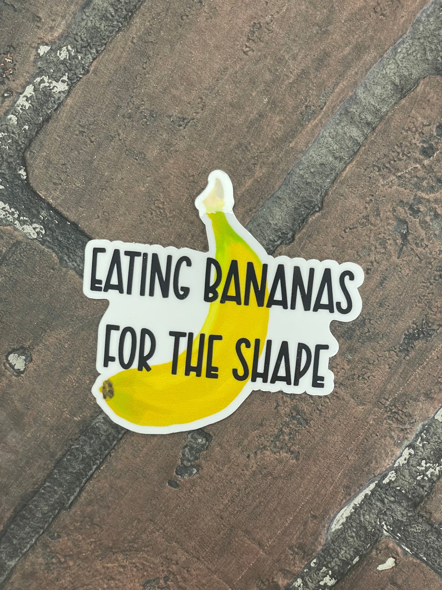 Eating Bananas for the shape, 3”  Sticker
