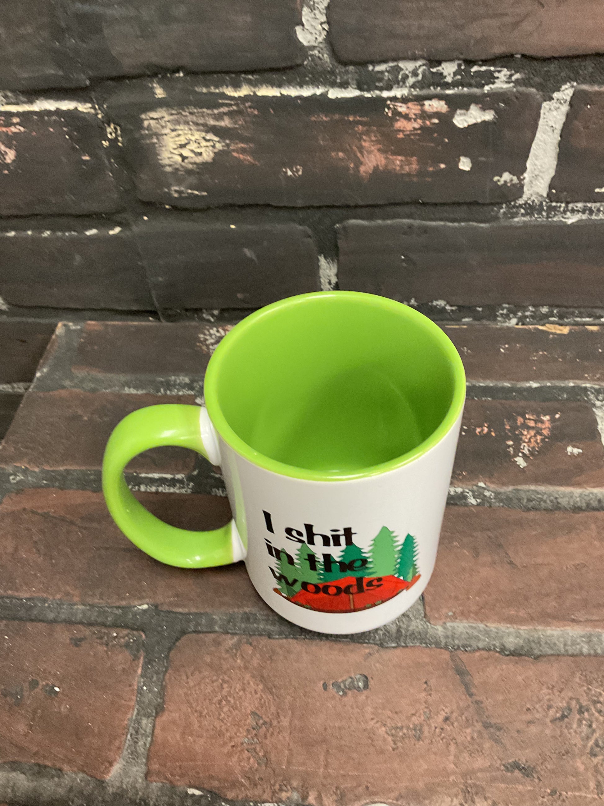 I Shit In The Woods, Dbl sided 15oz Dishwasher Safe Coffee Mug Three Black Cats