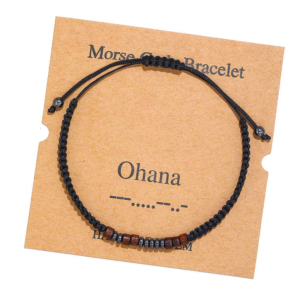 Multi-style Hand-woven Wood Bead Morse Code Bracelet: A new chapter
