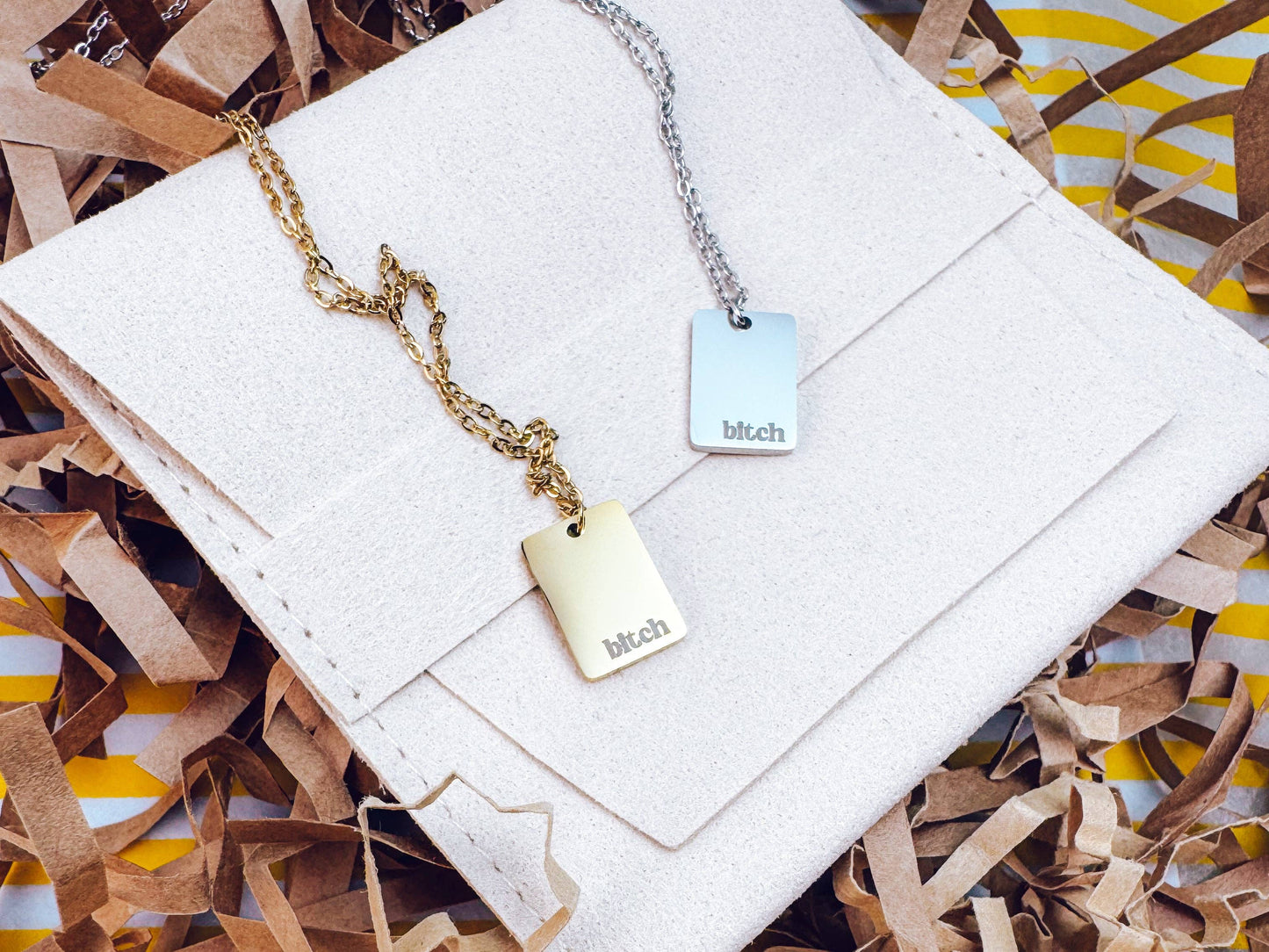 Bold Bitch Necklace: Gold