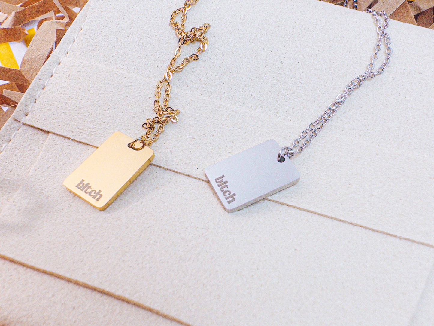 Bold Bitch Necklace: Gold