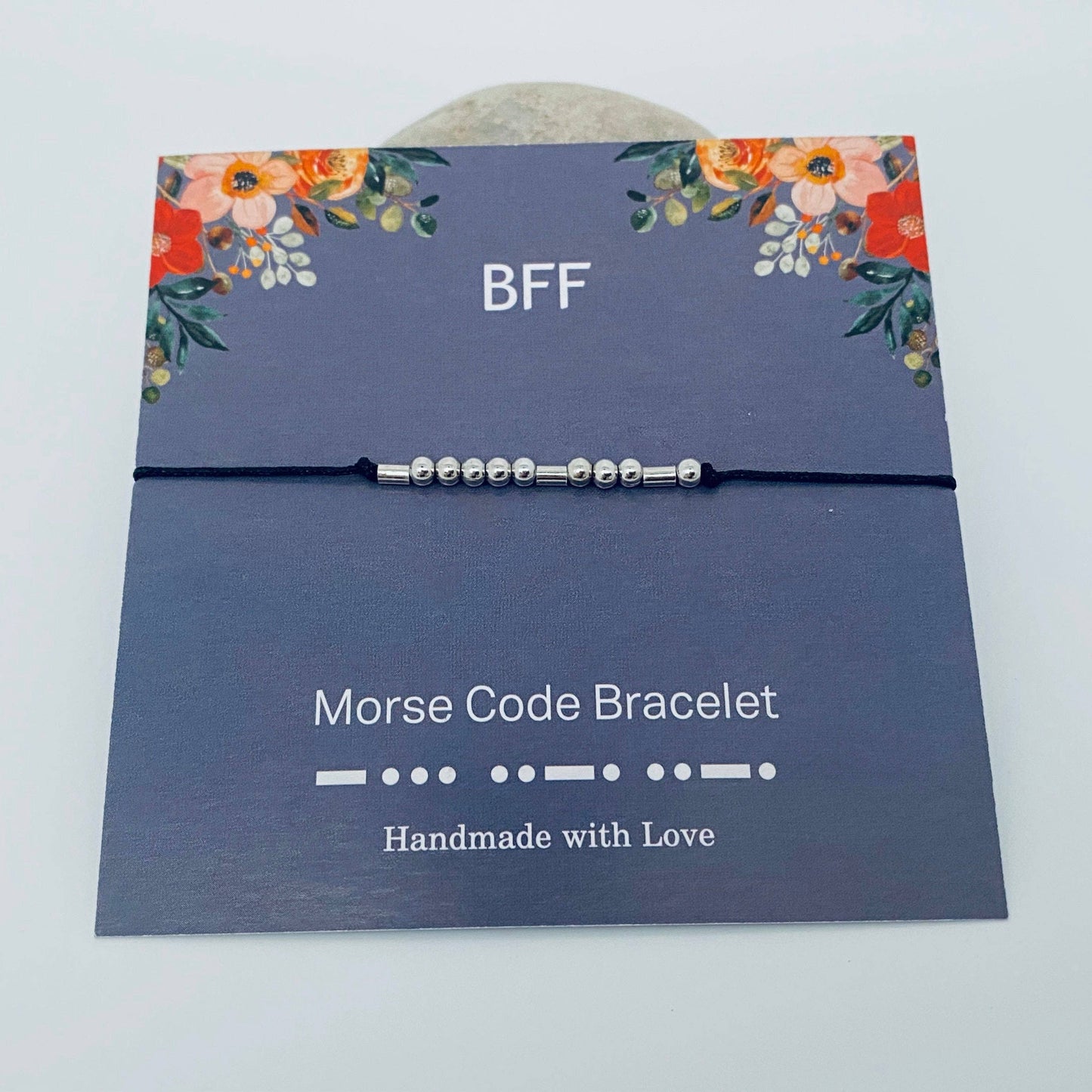 Multi style Morse Code Stretch Bracelets: I love you