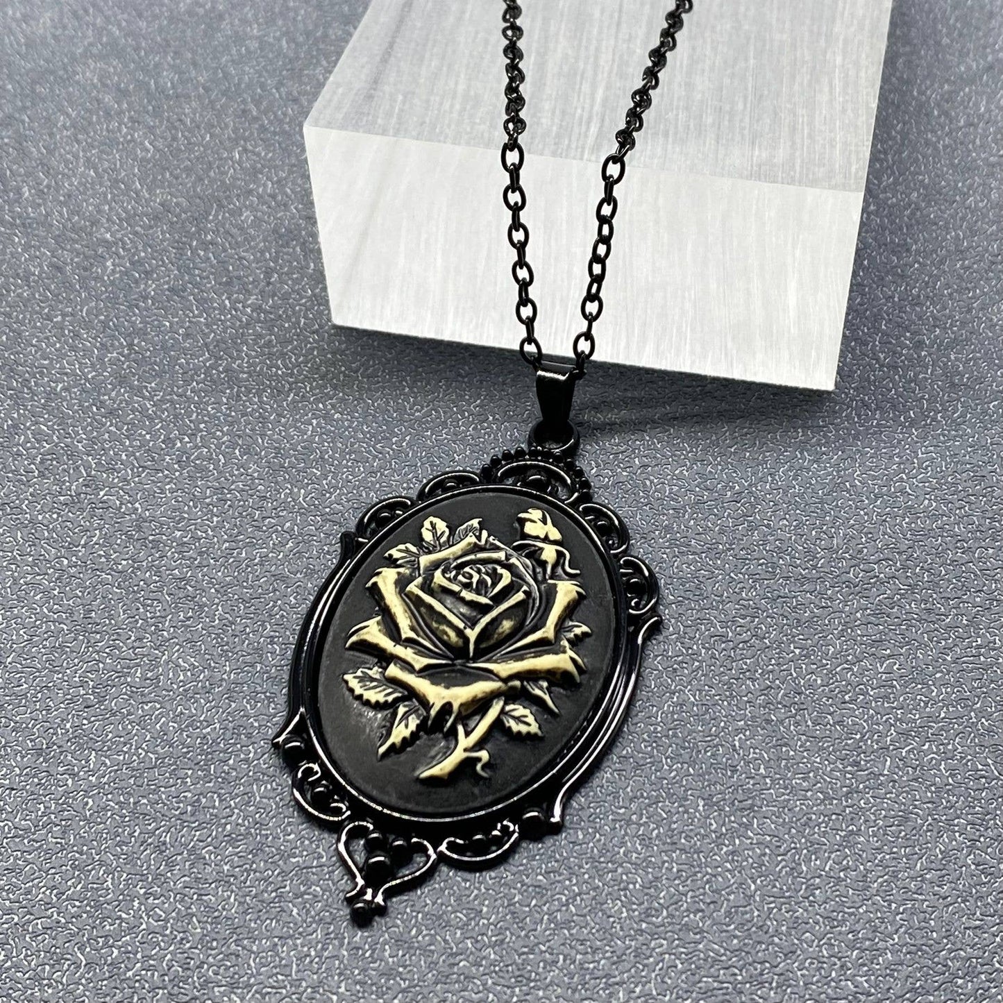 Gothic Style Pendant Black Necklace - GT: A