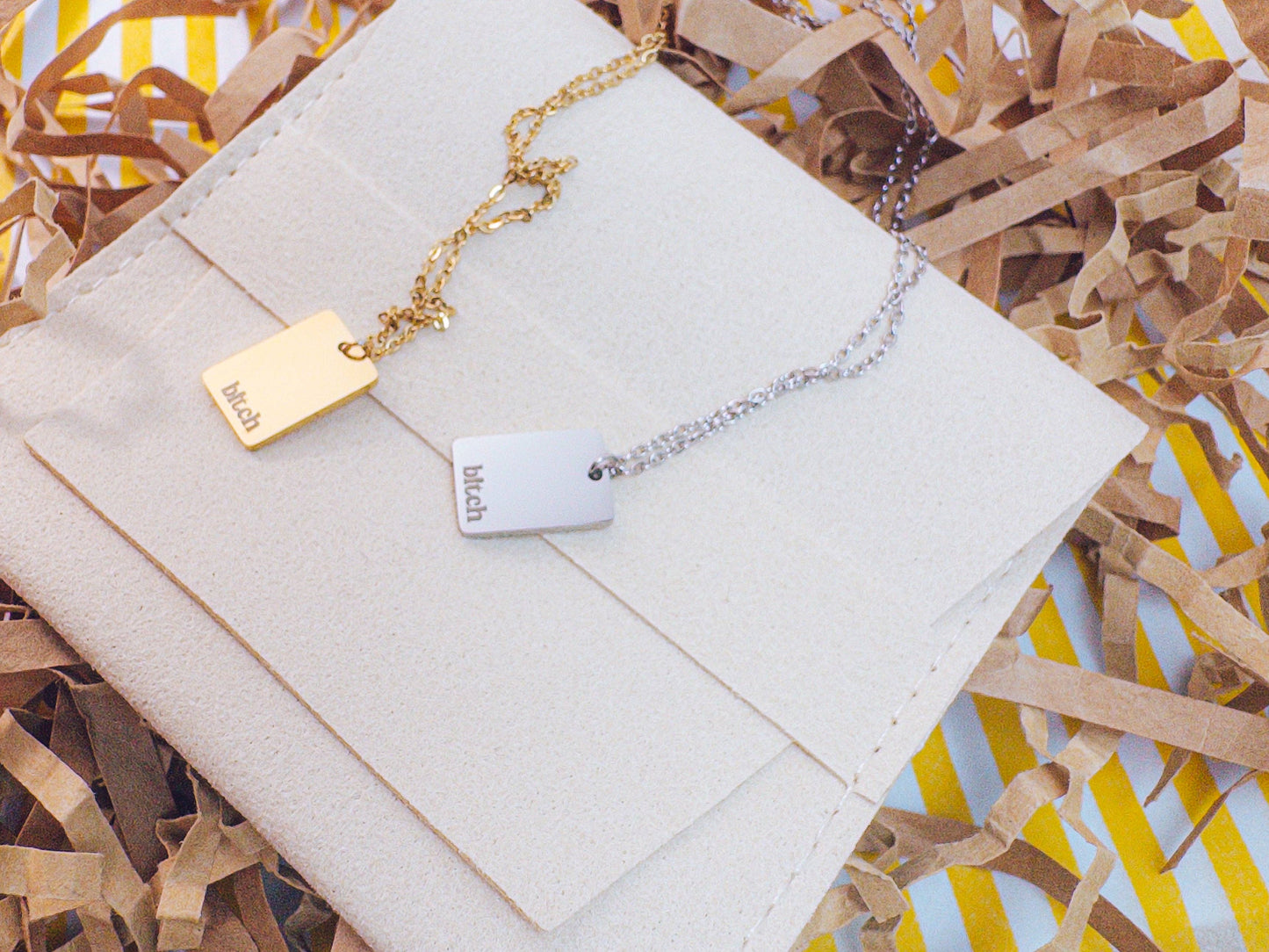 Bold Bitch Necklace: Silver