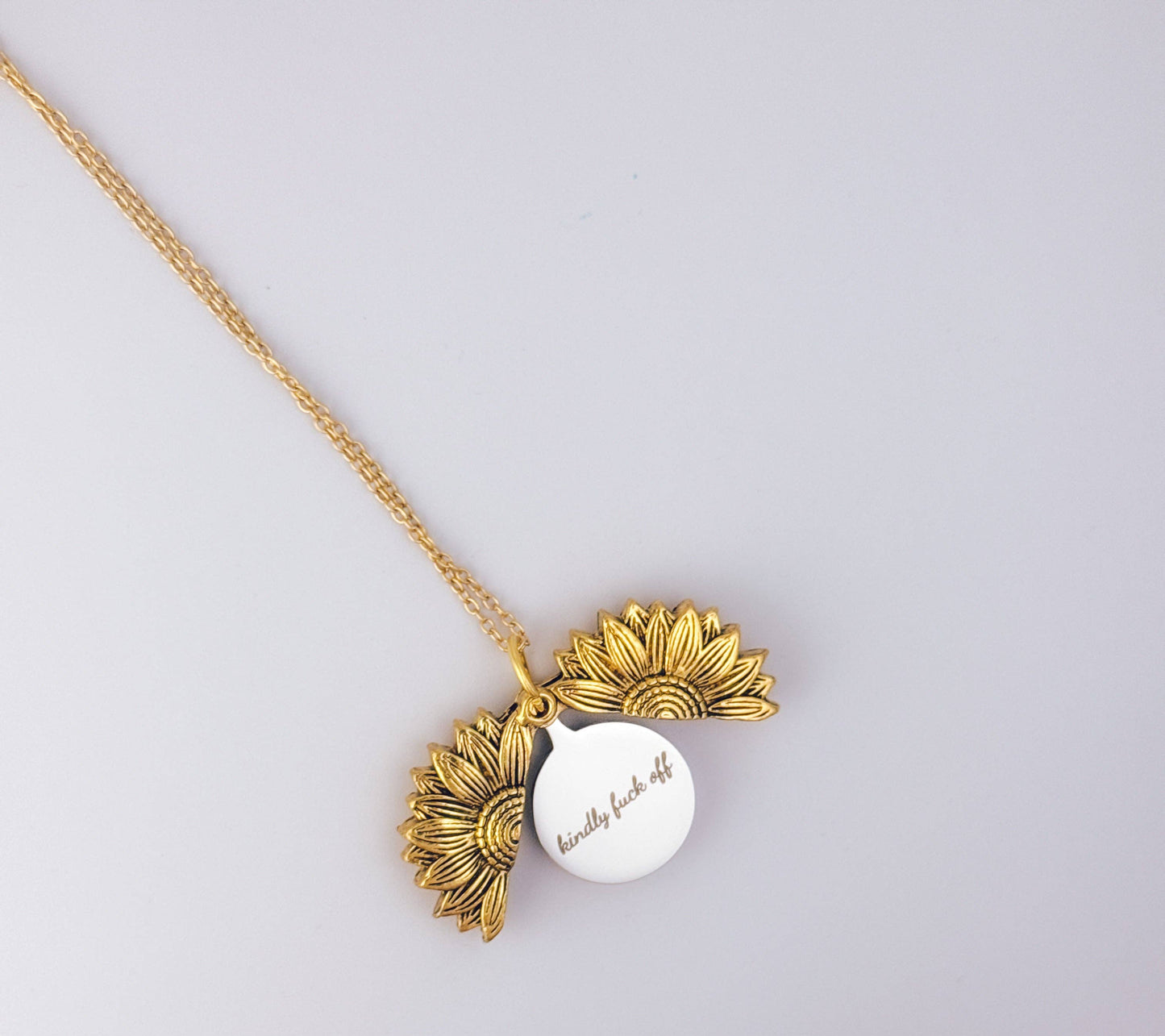 Kindly F*ck Off Necklace: Silver