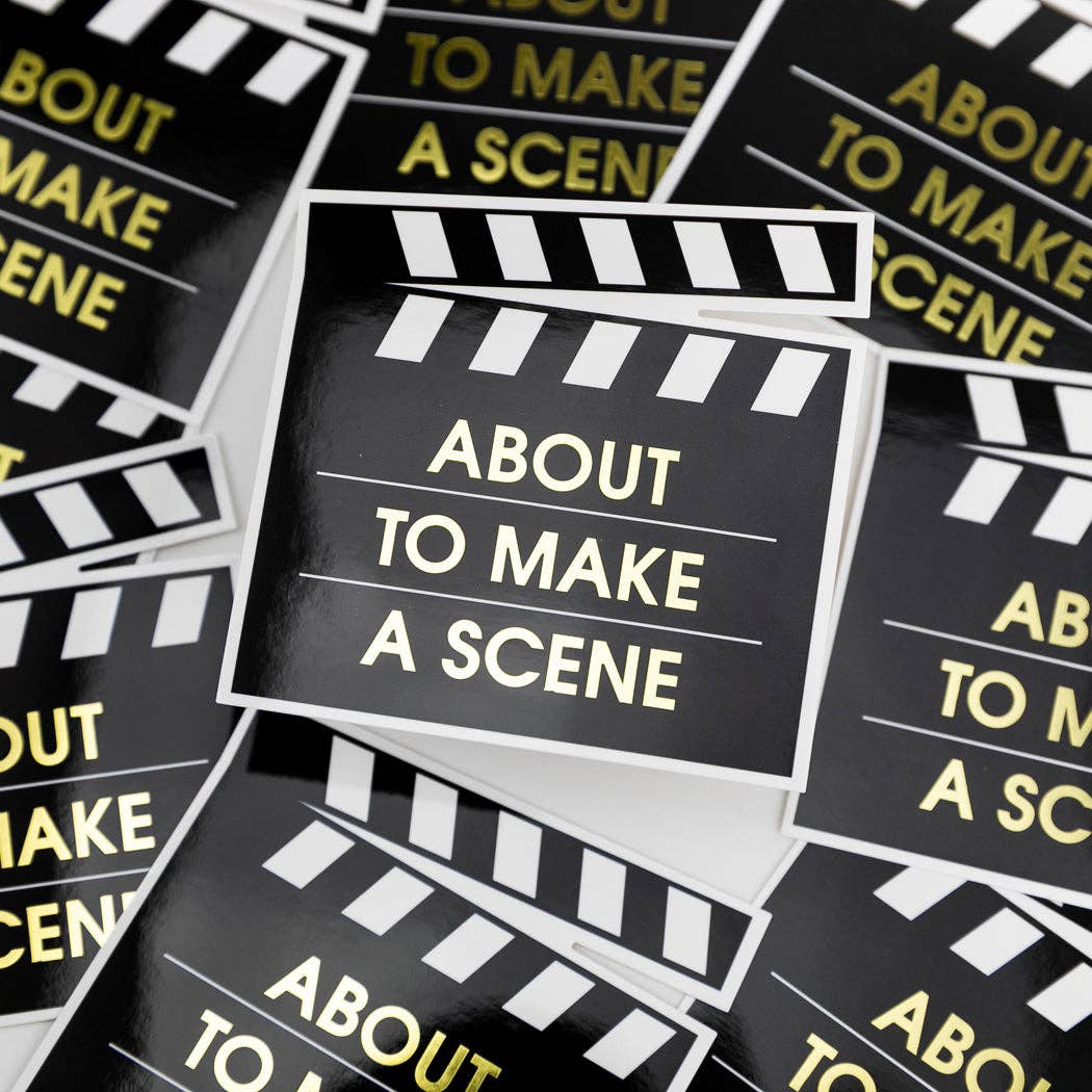 About To Make A Scene - Director's Clapboard - Funny Vinyl Sticker