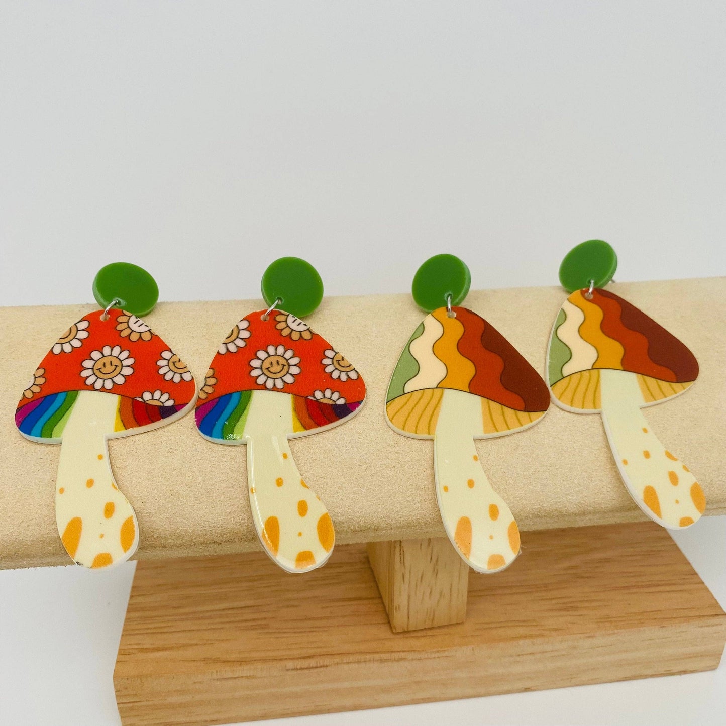 Acrylic Mushroom Earrings: 2