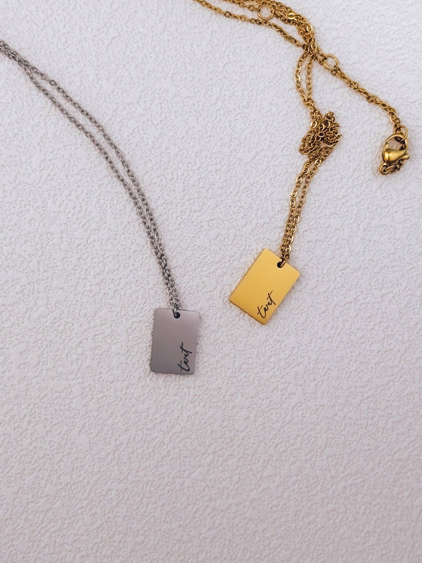 Dainty Twat Necklace: Silver