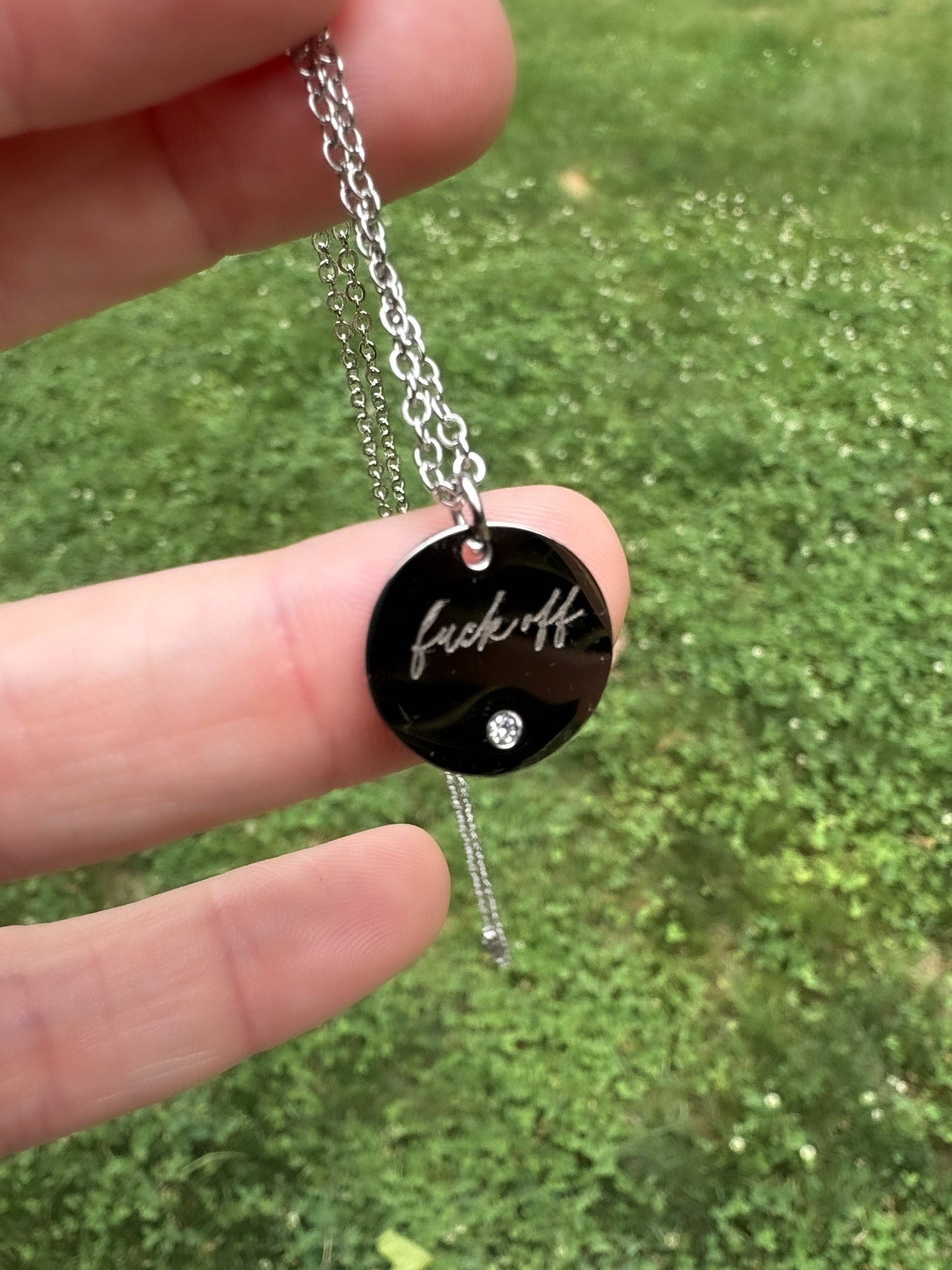 Delicate Fuck Off Necklace: Gold