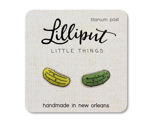 Pickle Earrings // Quirky Earrings Lilliput Little Things