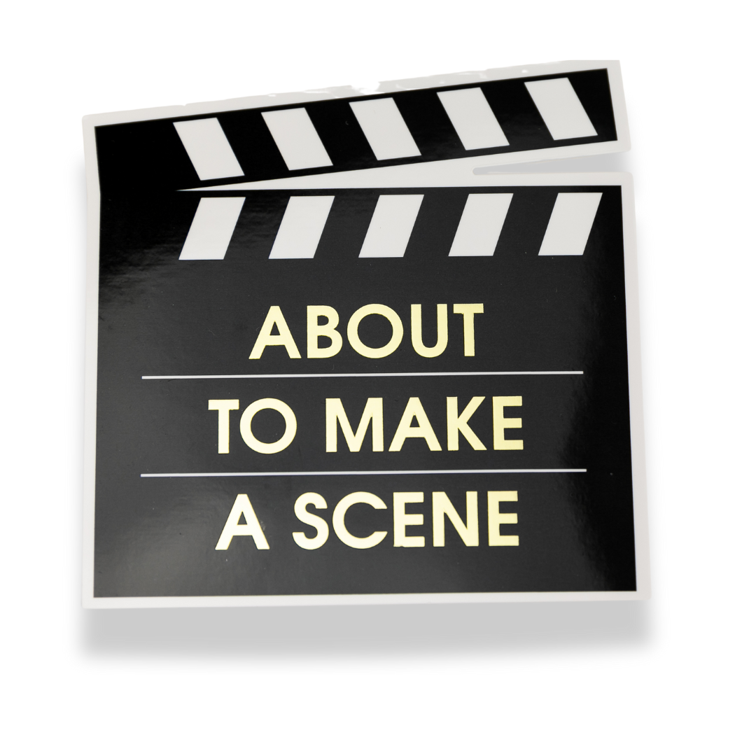 About To Make A Scene - Director's Clapboard - Funny Vinyl Sticker