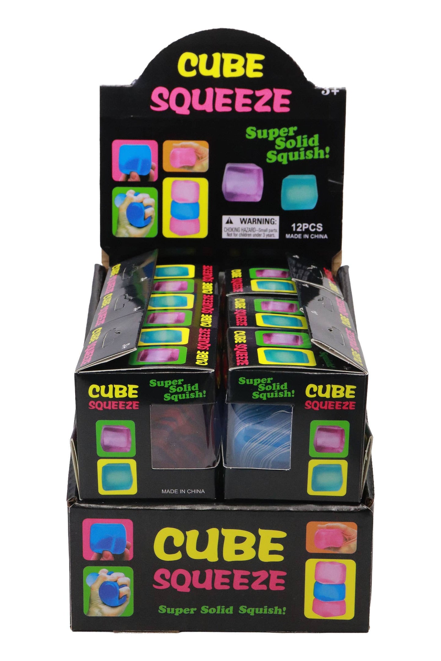 Marbled Cube Putty Filled Squishy - 12 Pcs: ASSORTED / ONE SIZE