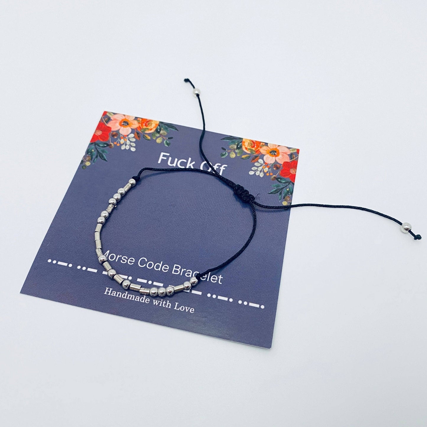 Multi style Morse Code Stretch Bracelets: I love you