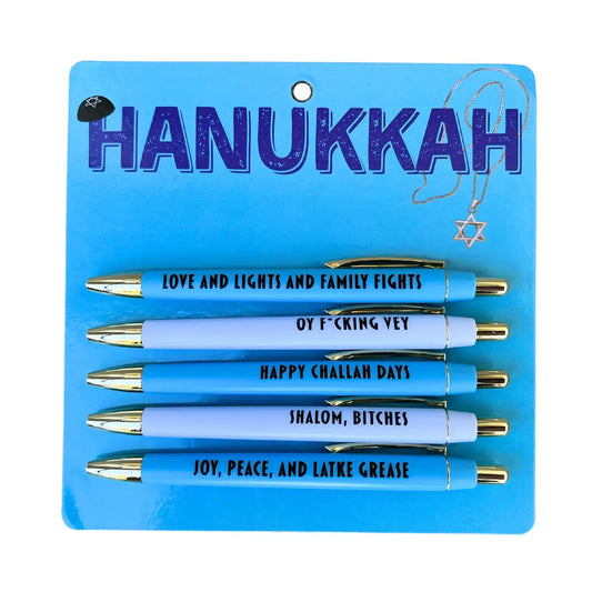Hanukkah Pen Set (funny, Jewish gift, funny gift, pens, stationery)