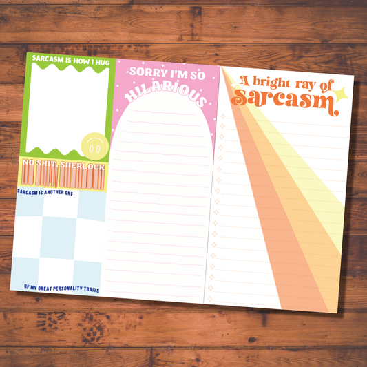 Sarcasm Notepad (funny, gift ) FUN CLUB