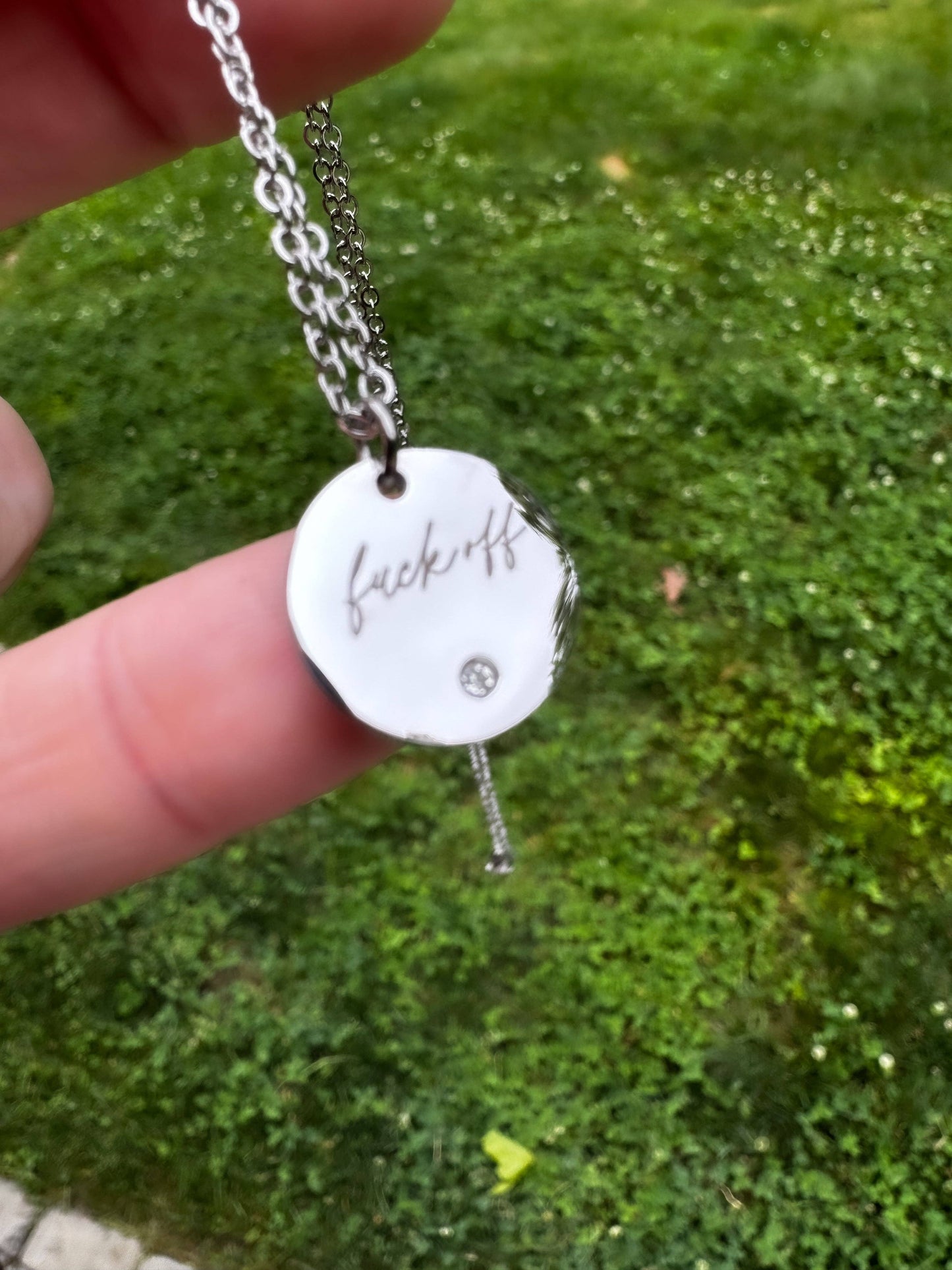 Delicate Fuck Off Necklace: Gold