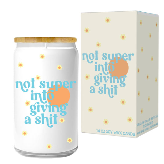 Not Super Into Giving a Shit Candle (funny gift) FUN CLUB