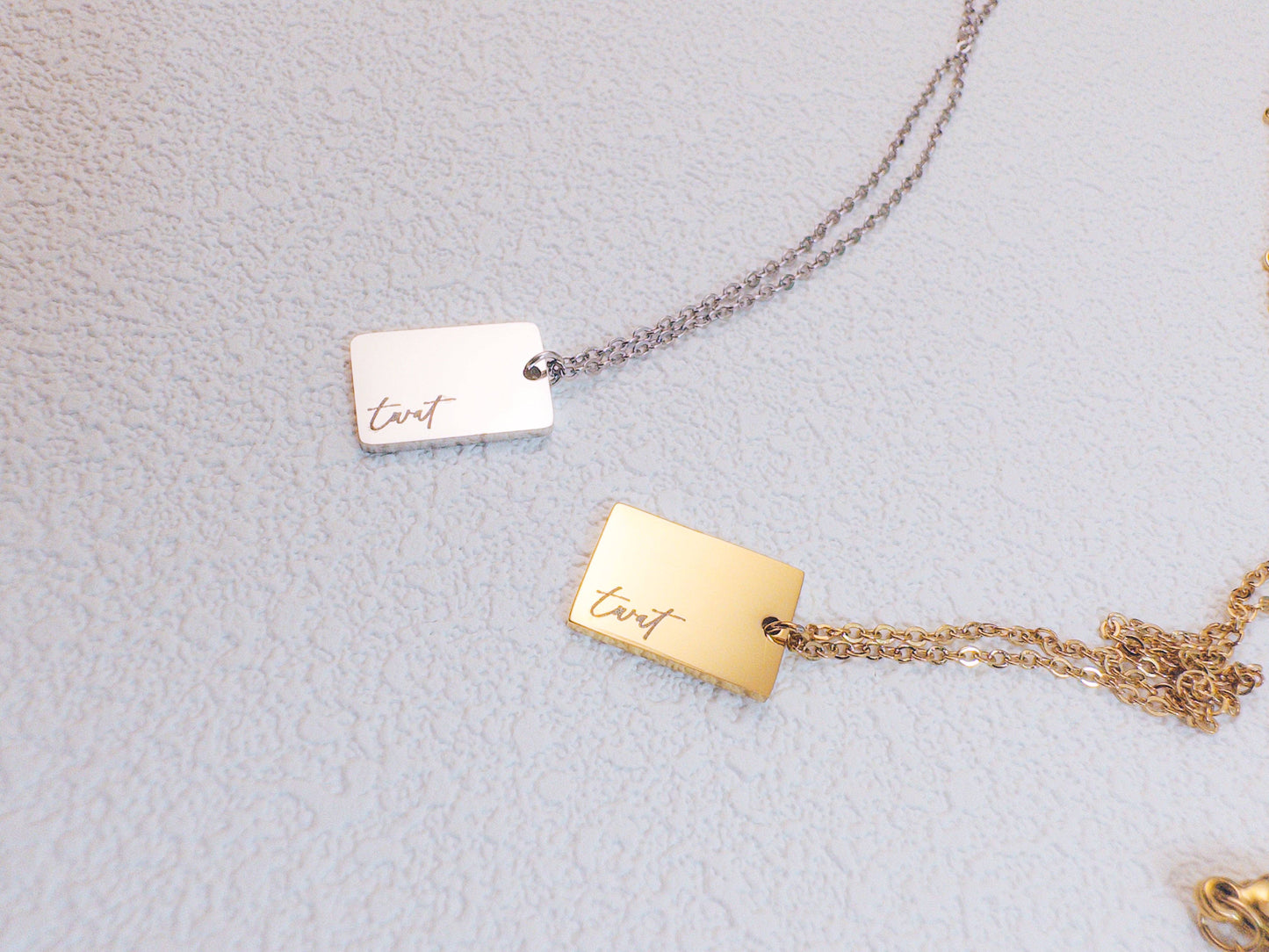 Dainty Twat Necklace: Silver