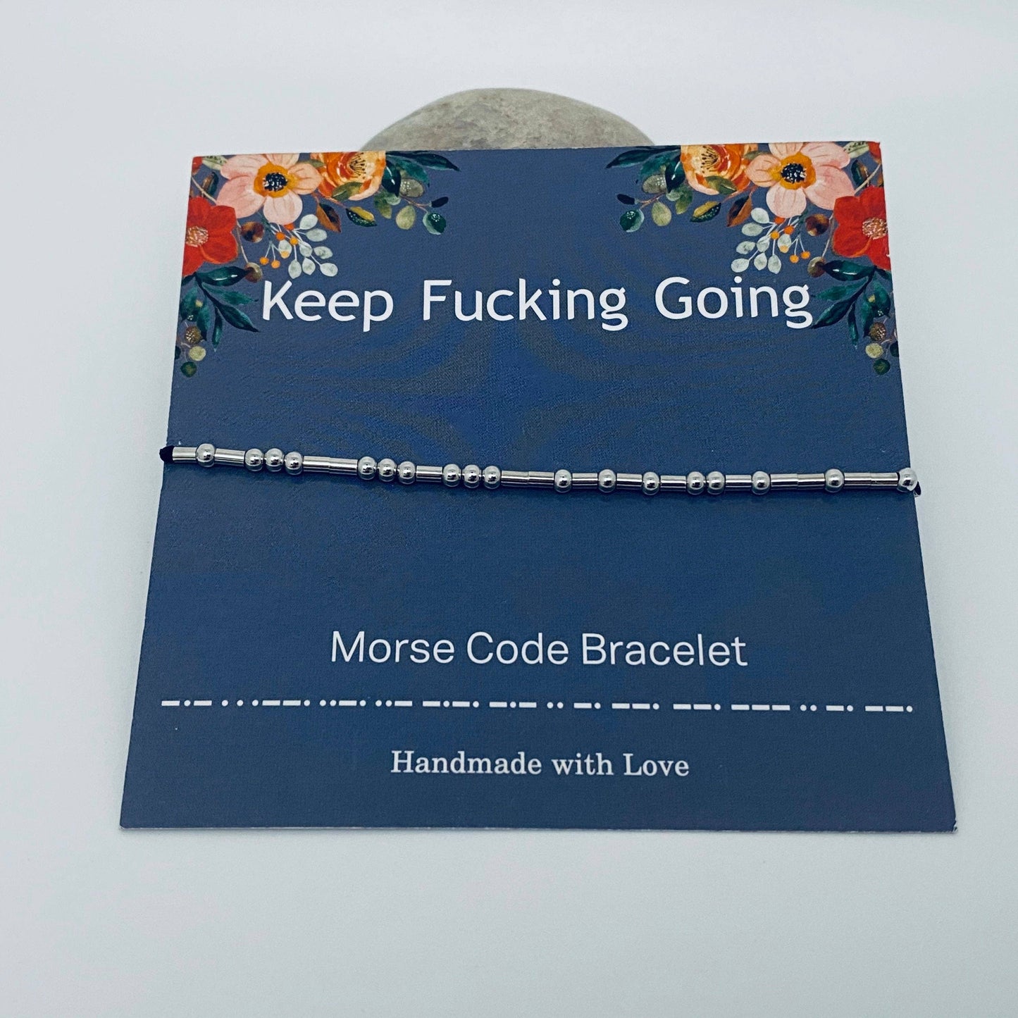 Multi style Morse Code Stretch Bracelets: I love you