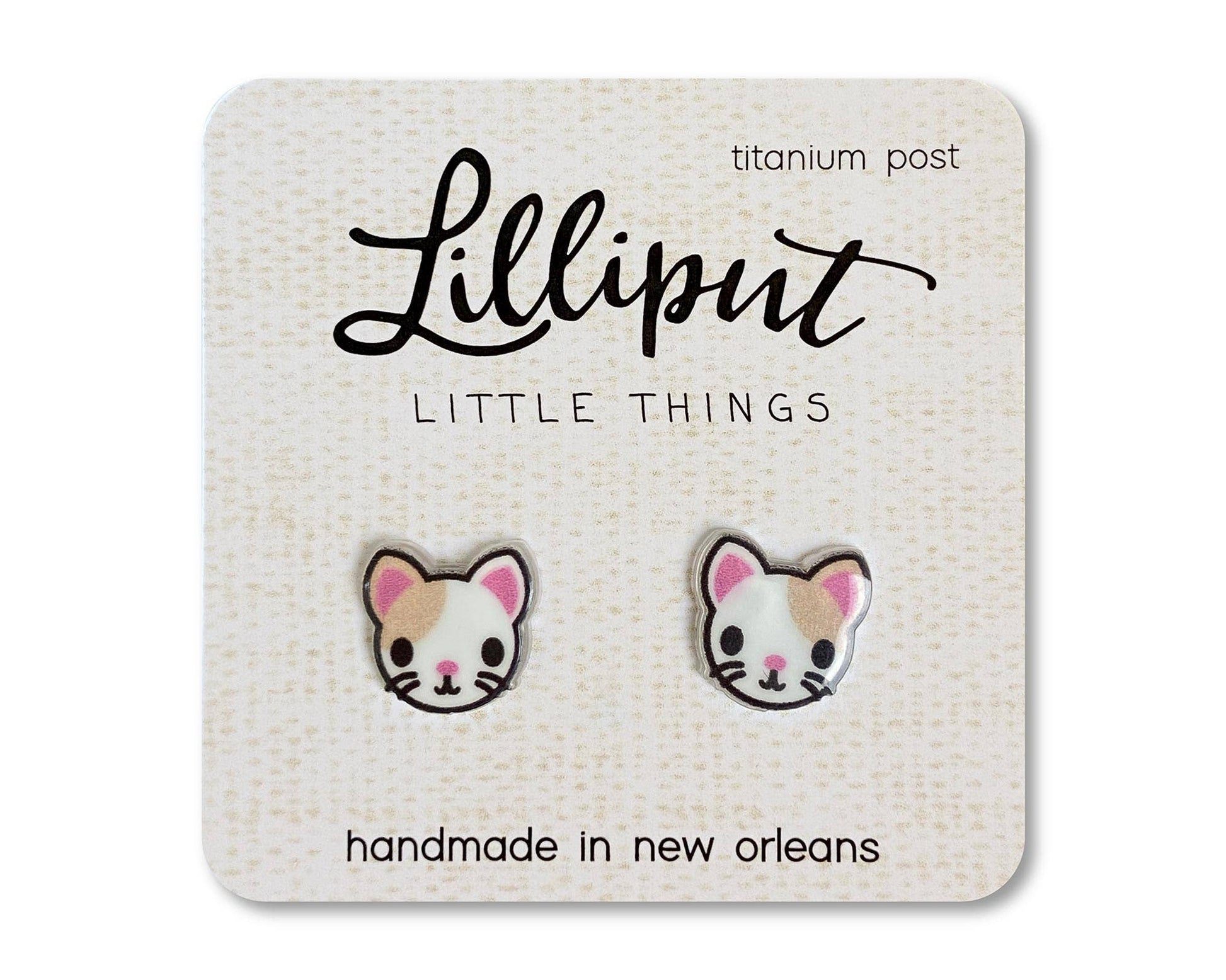 Kitty Cat Earrings : Black Lilliput Little Things