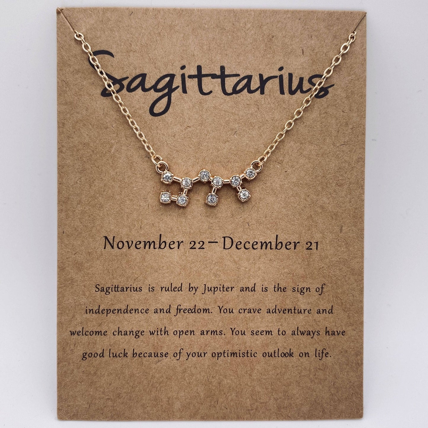 12 Constellations Necklace Inlaid with Rhinestone: 12 different pcs/SET