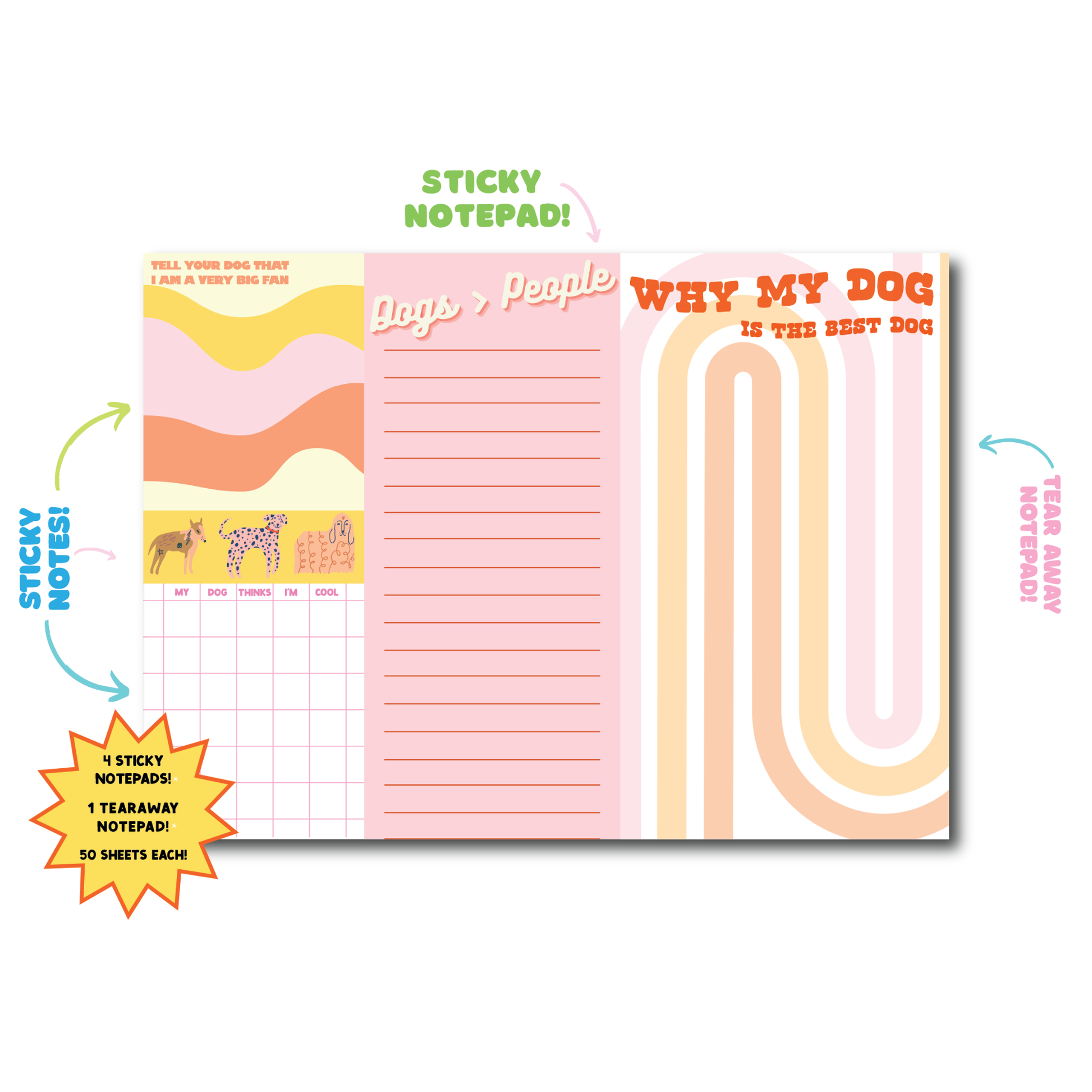 Dog Lovers Notepad (funny, gift ) FUN CLUB