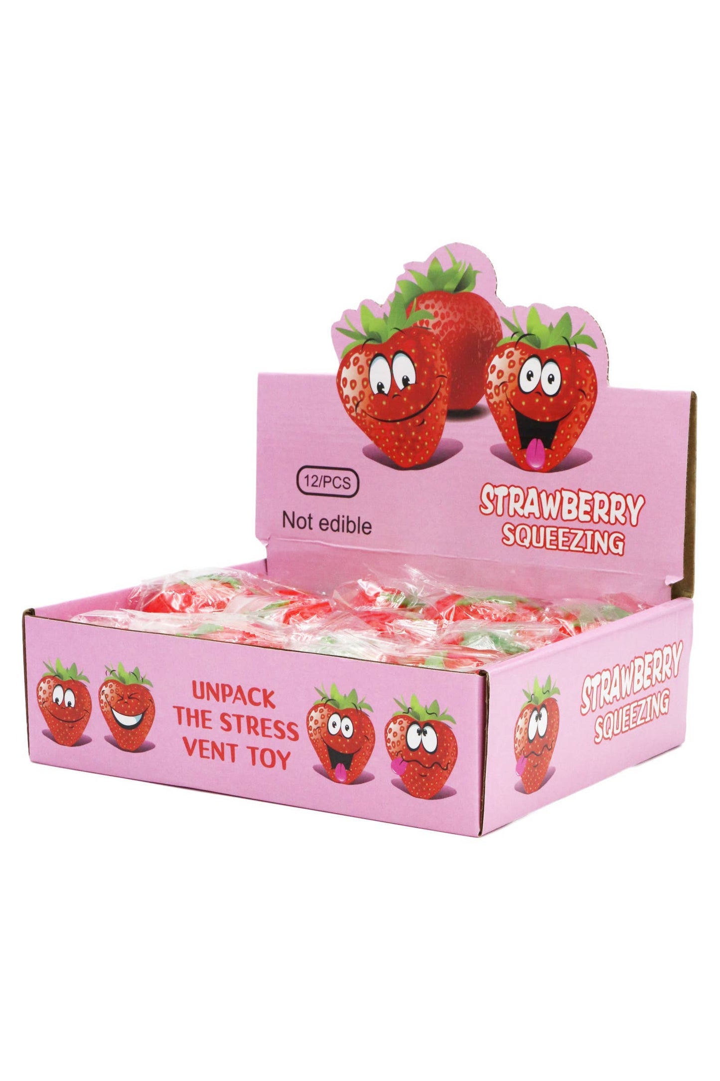 Strawberry Water Beads Filled Squishy Toy: AS SHOWN / ONE SIZE