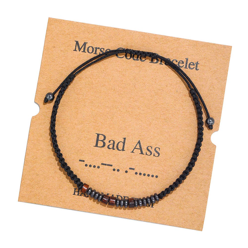 Multi-style Hand-woven Wood Bead Morse Code Bracelet: A new chapter