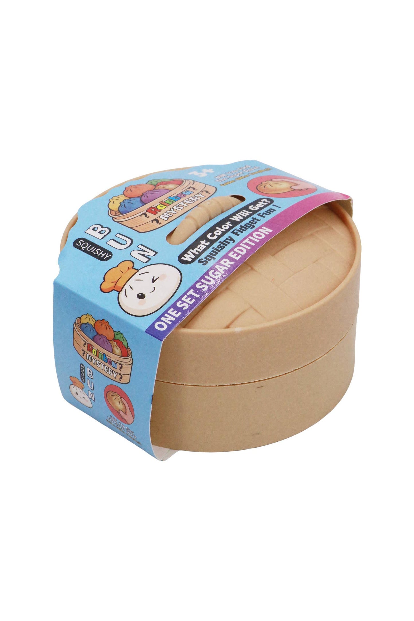 Ombre Rainbow Bao Bun Squishy – Mystery Blind Box (Slime-Filled Dumpling Toy)