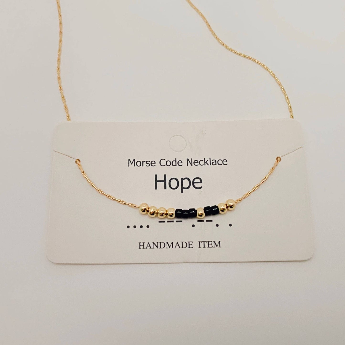 Handmade “Fuck off” Morse Code Necklace: I am enough