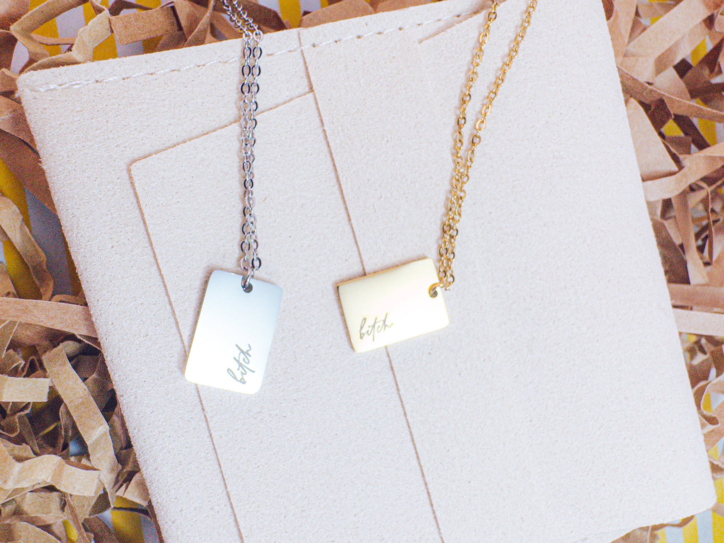 Dainty Bitch Necklace: Silver