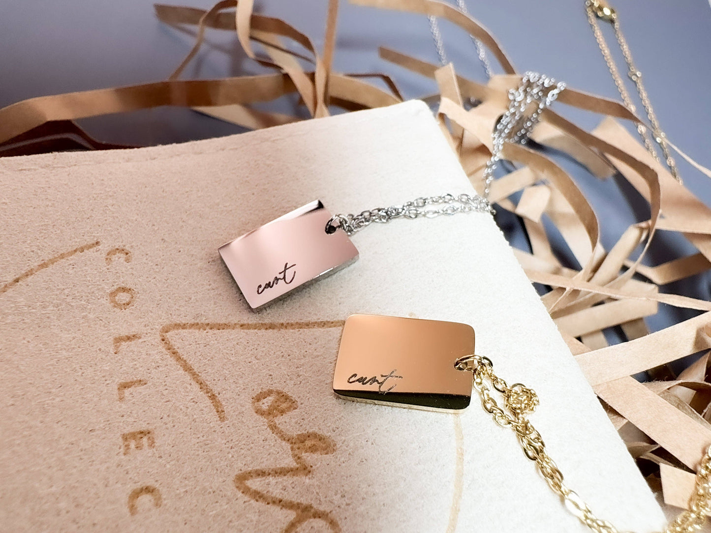 C*nt Pendant Necklace: Gold