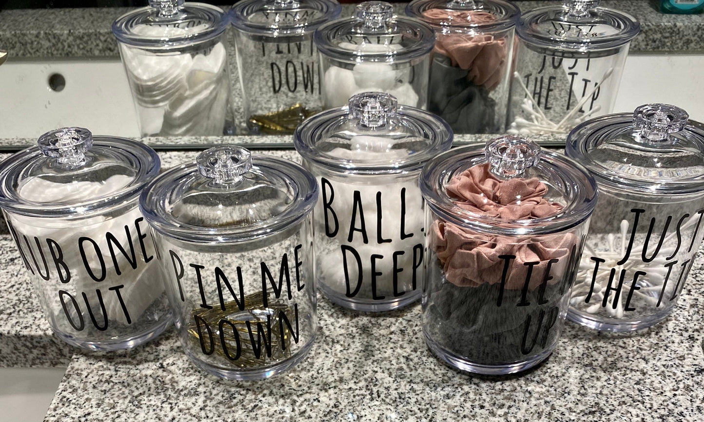 Just the Tip, Balls Deep, 15oz Shatter Proof 15oz Acrylic Jars