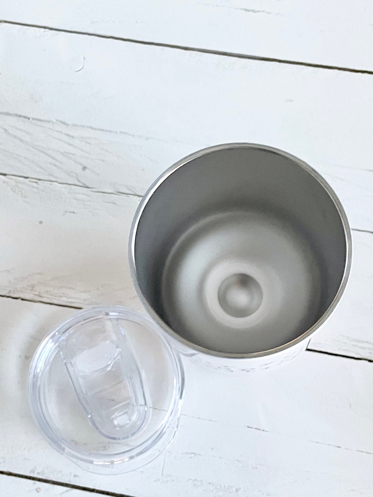 Full of Anxiety, 12oz White Steel Wine Tumbler