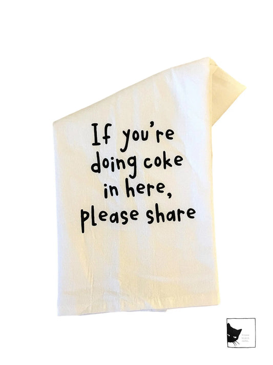 If you’re doing coke in here please share, Hand towel Three Black Cats