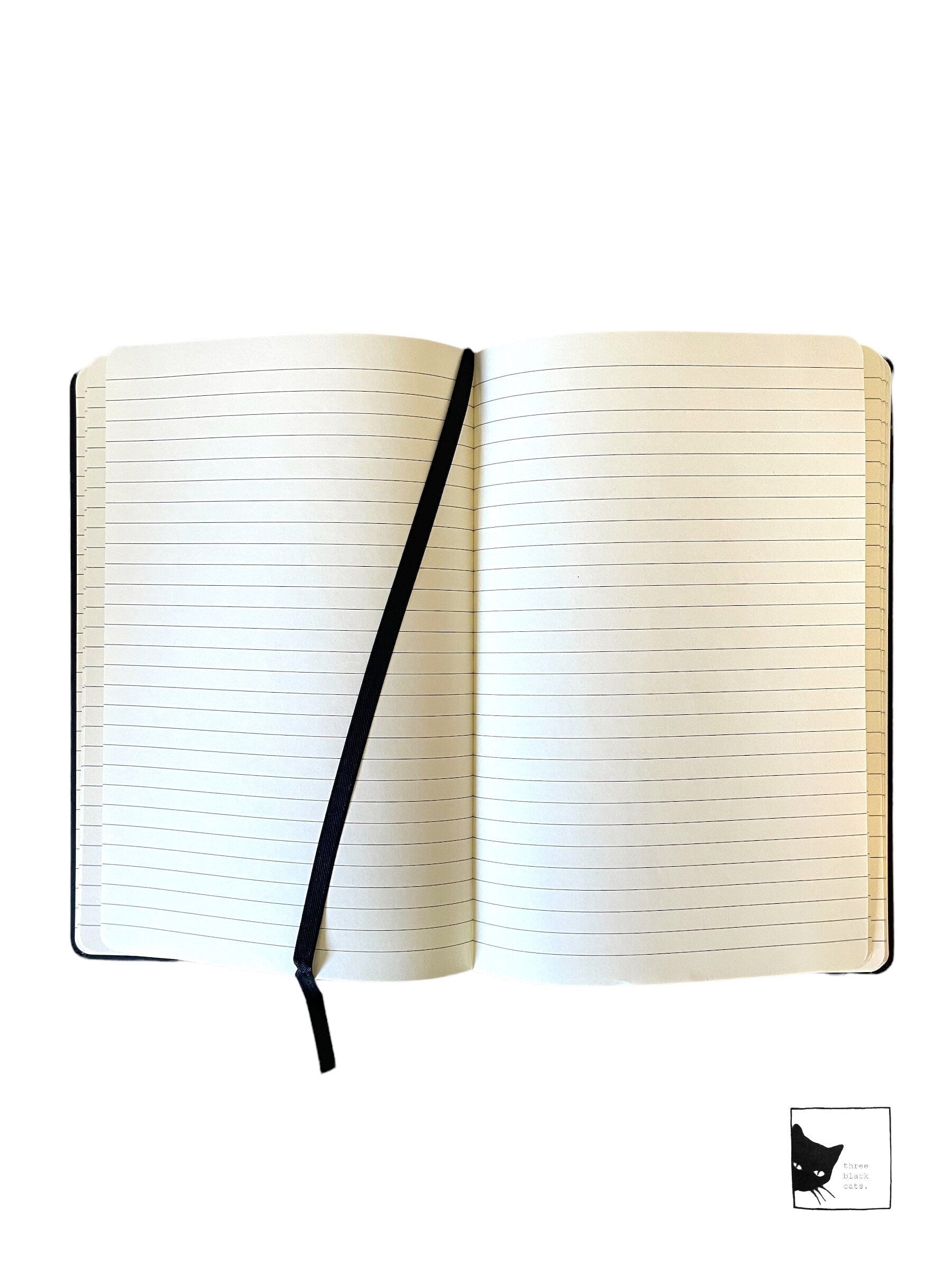 I love my job…, Black Lined Journal Three Black Cats
