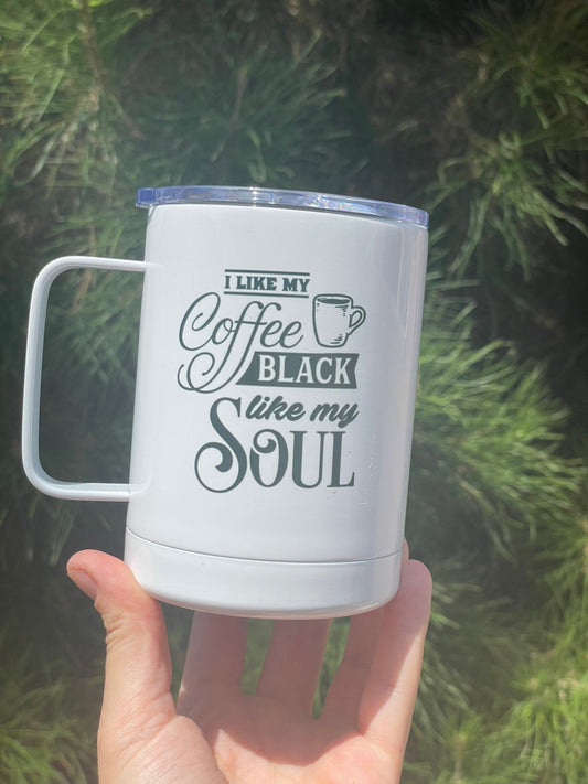10oz Insulated Camp Mug with Handle & Leak Proof Lid