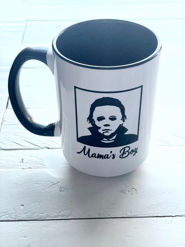Mama’s Boy, Michael Myers 15oz Dbl Sided Dishwasher Safe Coffee Mug