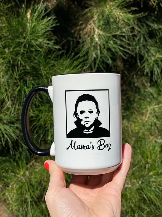 Mama’s Boy, Michael Myers 15oz Dbl Sided Dishwasher Safe Coffee Mug