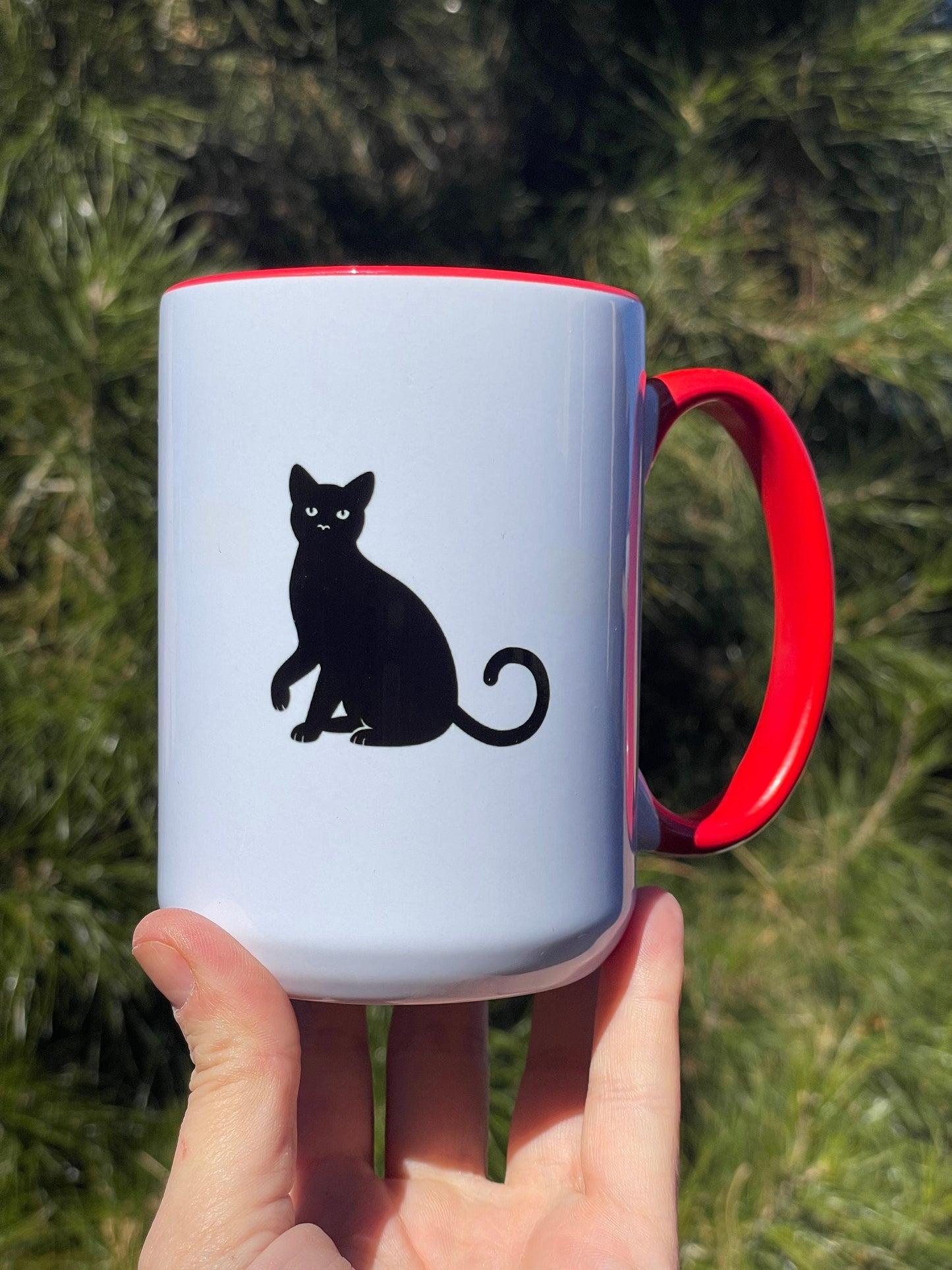 I heart his cock or I heart her pussy, Double sided Red inner & Handle 15oz dishwasher safe Coffee Mug