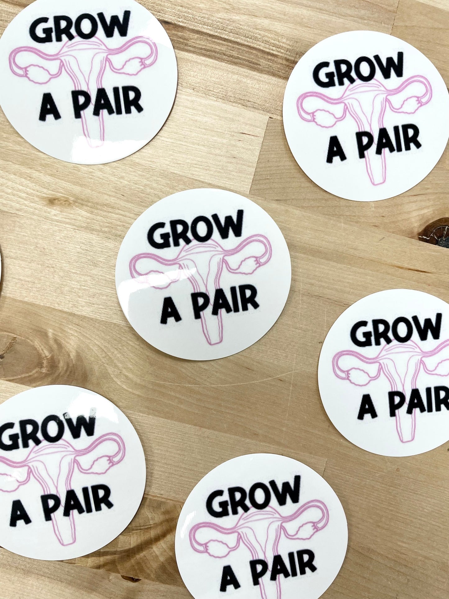 Grow a pair, 3" Sticker